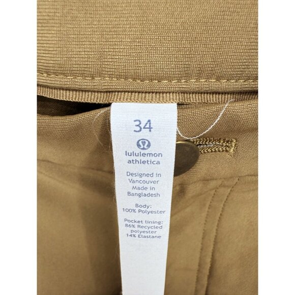 SOLD Lululemon Men's ABC Classic-Fit 5 Pocket Pant 34L Utilitech in Artifact - Picture 4 of 6